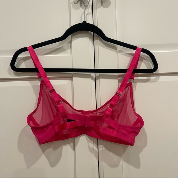 Blush Lingerie Hot Pink Mesh Underwire Bra - Picture 4 of 6